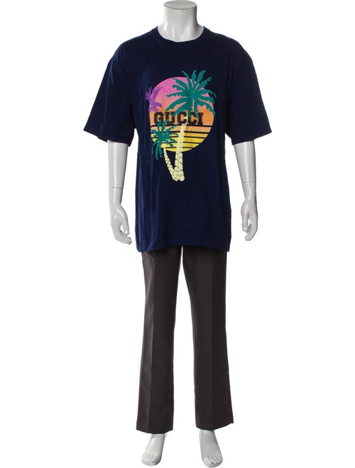 Gucci Graphic Print Crew Neck T-Shirt