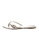 Gucci Sukey Logo Leather Flip Flops