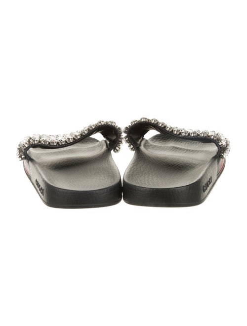 Gucci Rubber Crystal Embellishments Slides