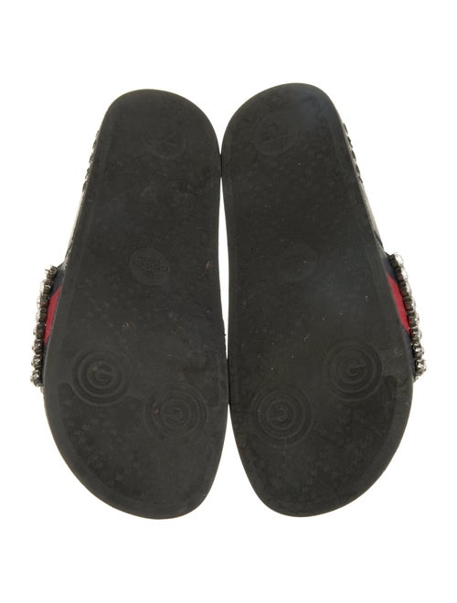 Gucci Rubber Crystal Embellishments Slides