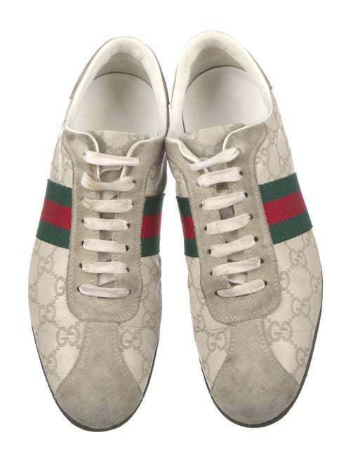 Gucci Web Accent Leather Sneakers