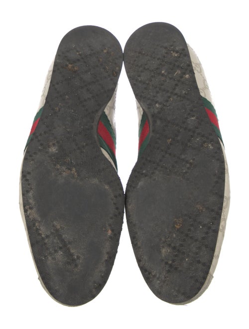 Gucci Web Accent Leather Sneakers