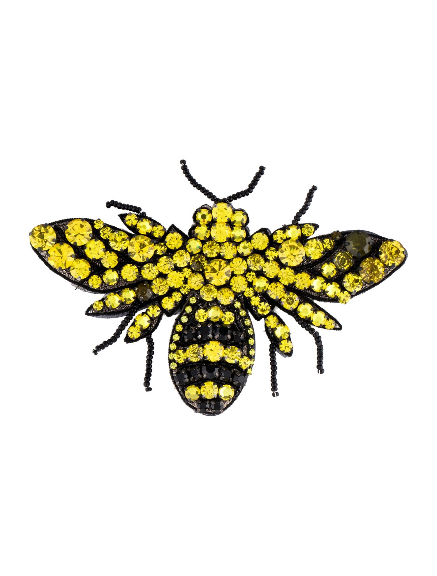 Gucci Crystal Bead & Resin Bee Brooch