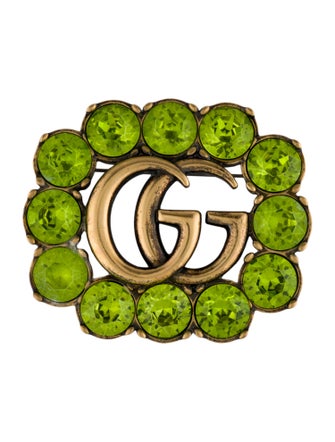 Gucci Crystal Double G Brooch