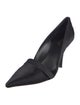 Gucci Satin Leather Trim Embellishment D'Orsay Pumps