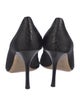 Gucci Satin Leather Trim Embellishment D'Orsay Pumps