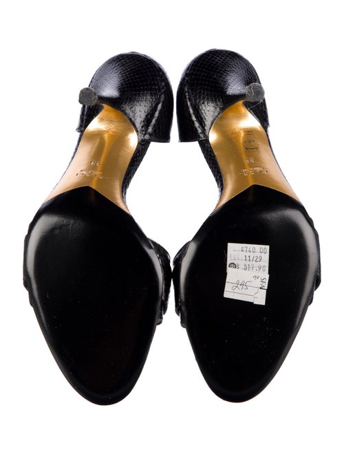 Gucci Snakeskin T-Strap Sandals