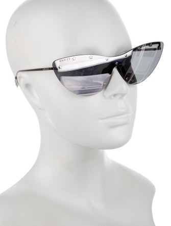Gucci Interlocking G Logo Shield Sunglasses