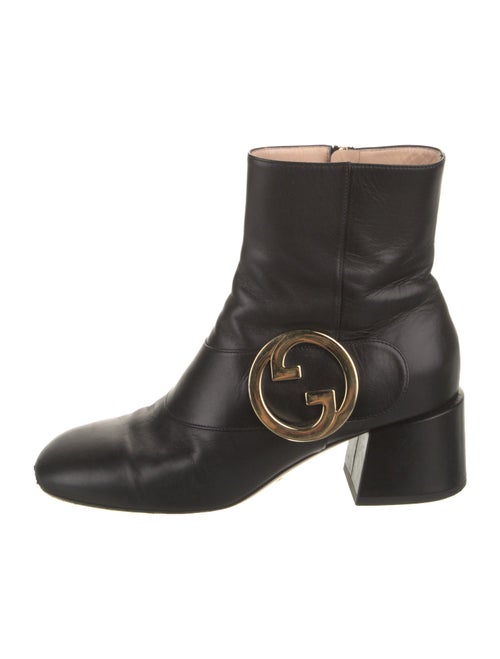 Gucci Interlocking G Logo Leather Boots
