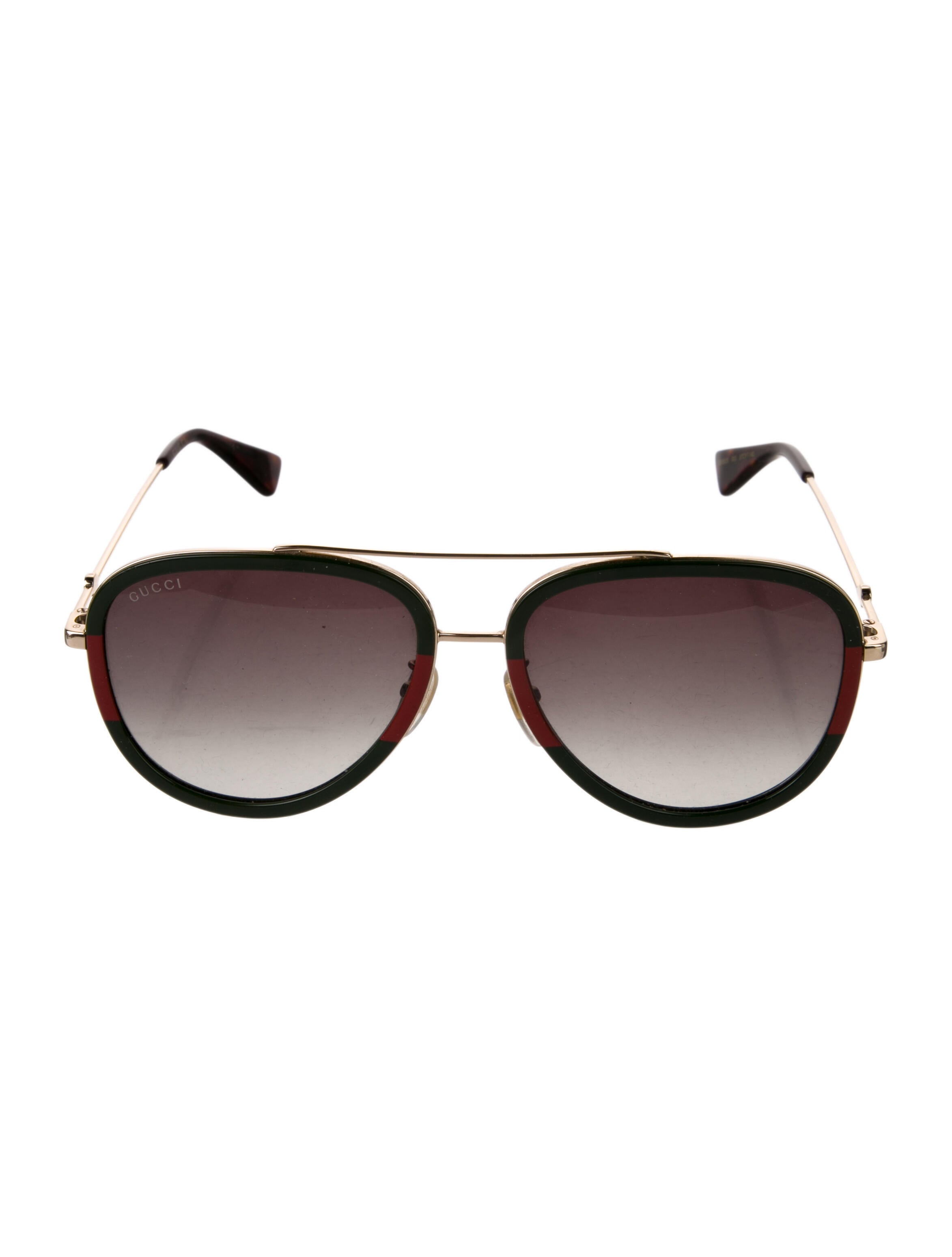 Gucci Web Accent Aviator Sunglasses