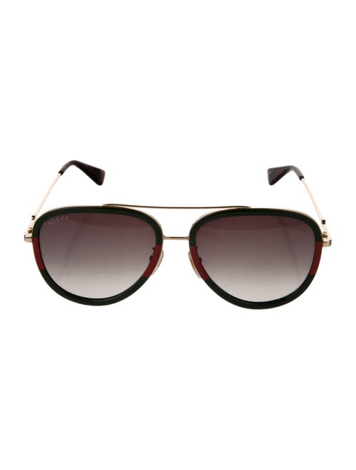 Gucci Web Accent Aviator Sunglasses