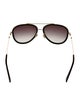 Gucci Web Accent Aviator Sunglasses