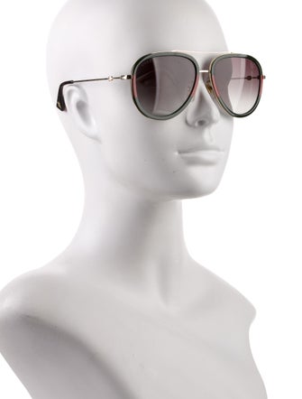 Gucci Web Accent Aviator Sunglasses