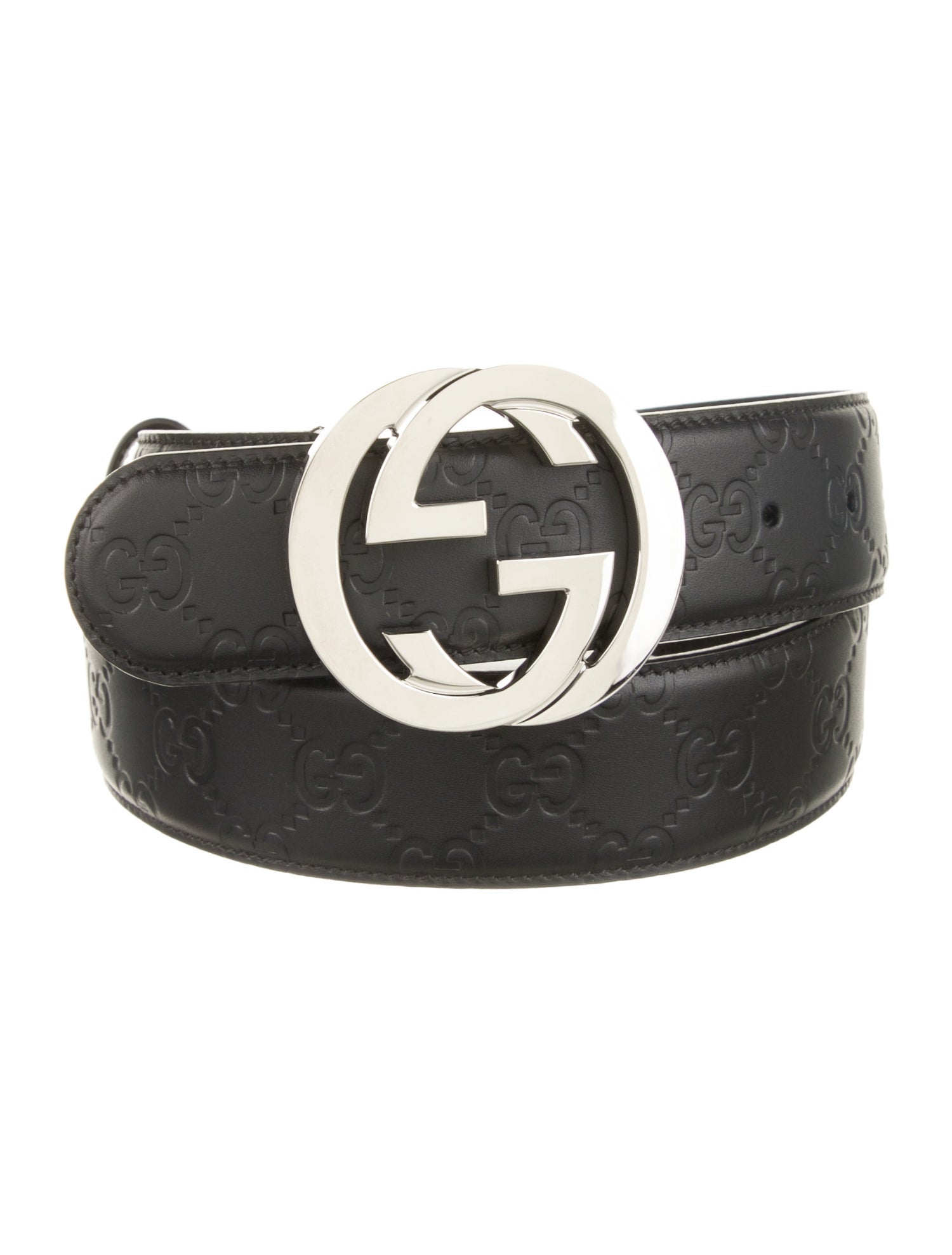 Gucci Interlocking G Logo Leather Waist Belt