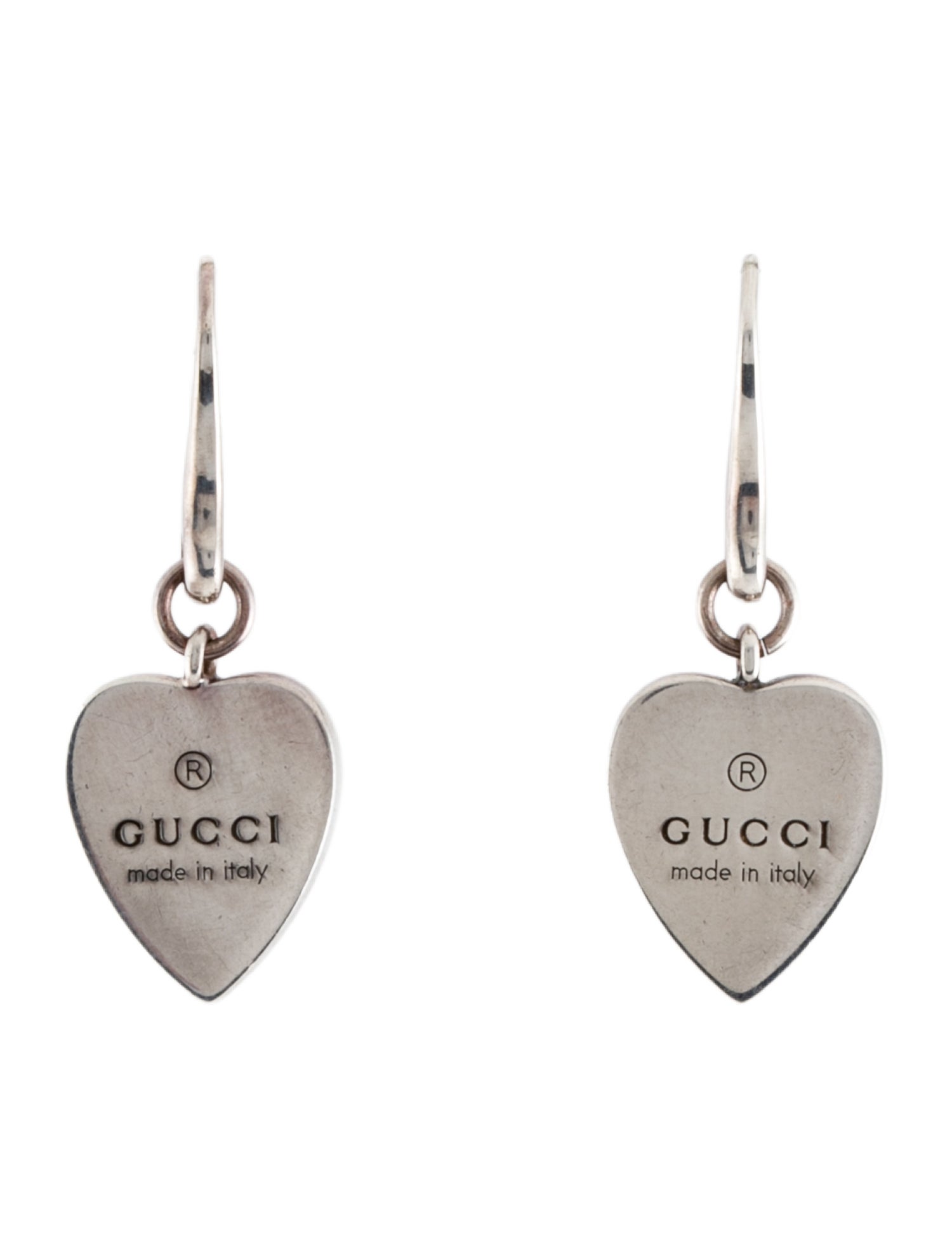 Gucci Trademark Heart Drop Earrings