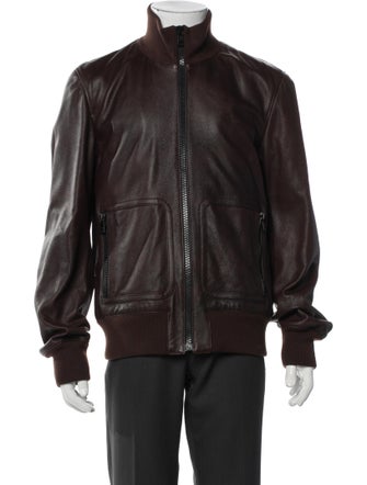 Gucci Leather Bomber Jacket