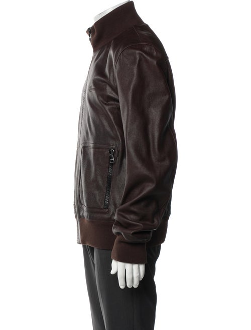 Gucci Leather Bomber Jacket