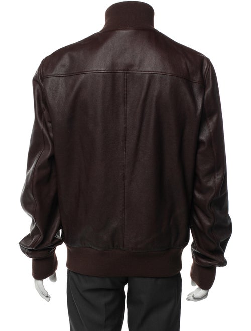 Gucci Leather Bomber Jacket