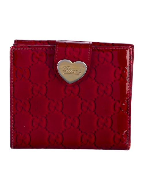 Gucci GG Embossed Patent Leather Compact Wallet