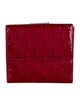 Gucci GG Embossed Patent Leather Compact Wallet