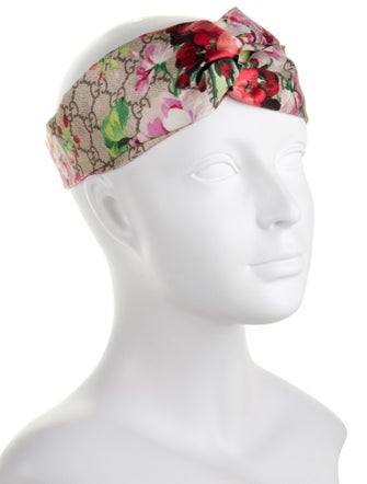 Gucci Silk Blooms Knotted Headband