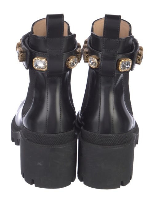 Gucci Double G Logo Leather Rain Boots