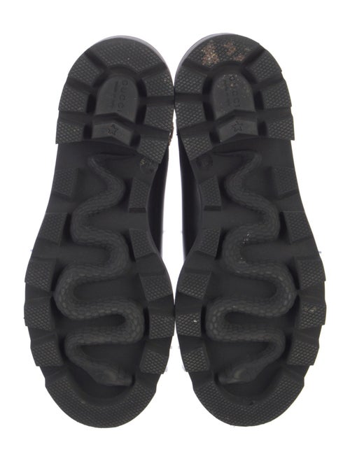 Gucci Double G Logo Leather Rain Boots