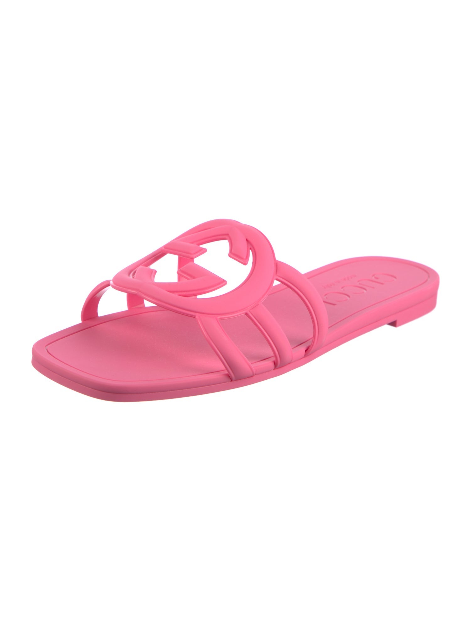 Gucci Interlocking G Logo Rubber Slides