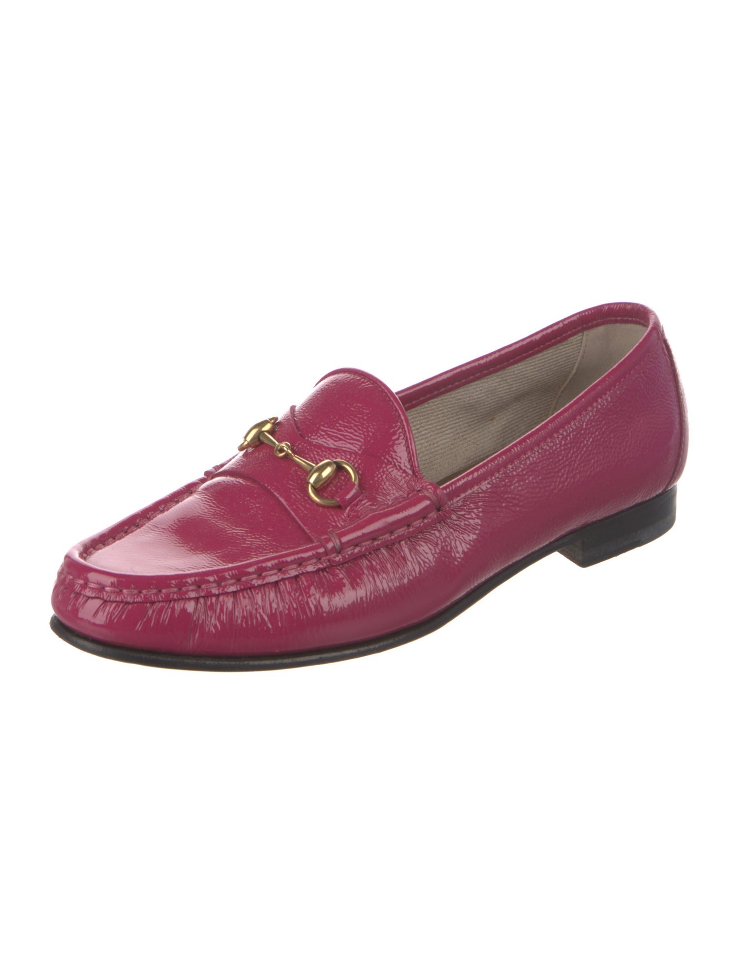 Gucci Horsebit Accent Patent Leather Loafers
