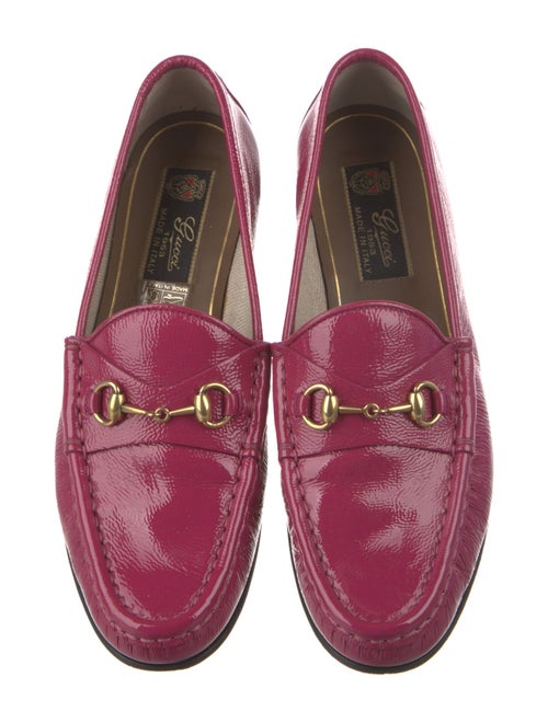Gucci Horsebit Accent Patent Leather Loafers