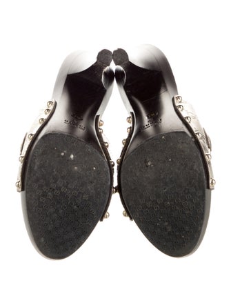 Gucci Hasler Horsebit Accent Leather Slides