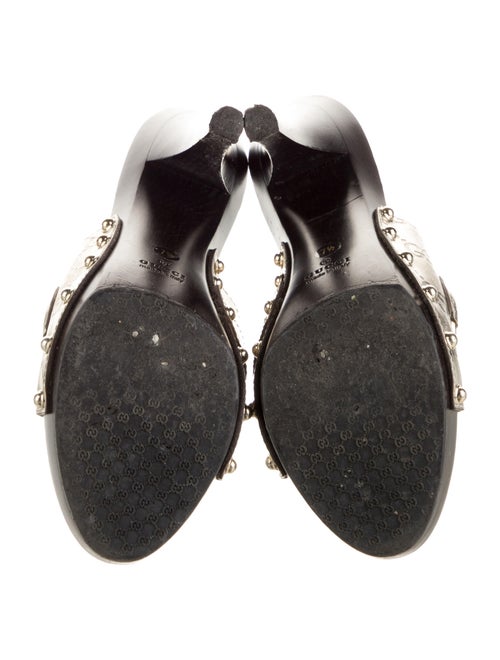 Gucci Hasler Horsebit Accent Leather Slides