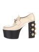 Gucci Faux Pearl Accents Leather Pumps