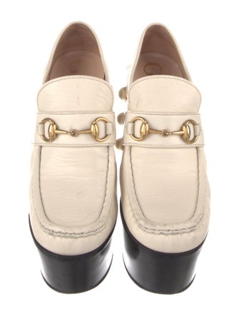 Gucci Faux Pearl Accents Leather Pumps