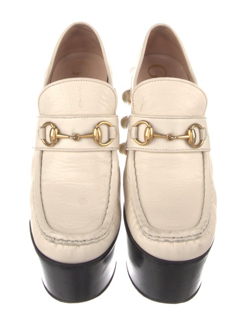 Gucci Faux Pearl Accents Leather Pumps