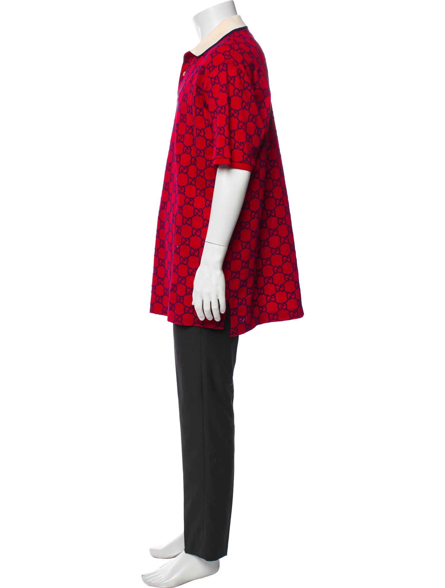 Gucci Interlocking G Logo Crew Neck Polo Shirt