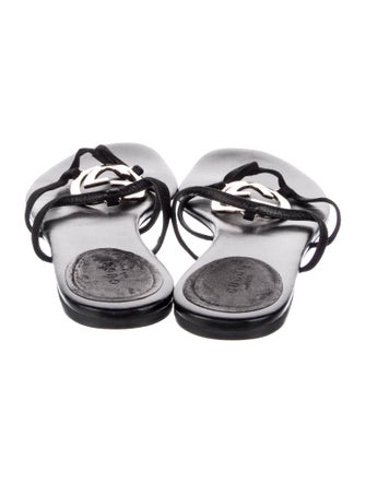 Gucci Interlocking G Logo Leather Slides