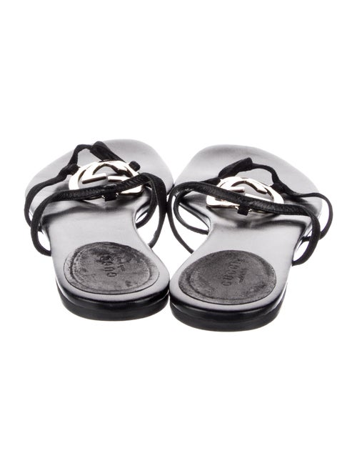 Gucci Interlocking G Logo Leather Slides