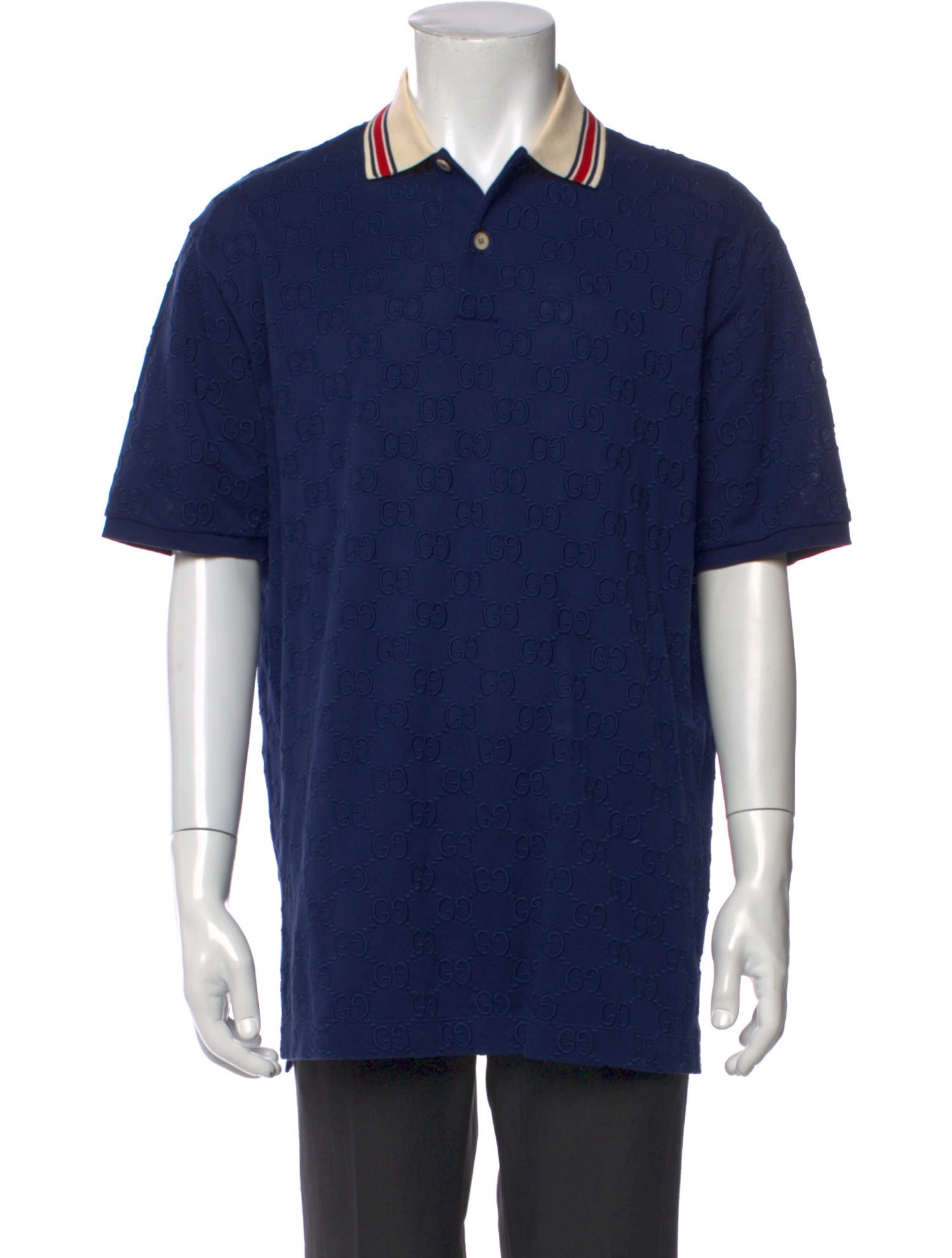 Gucci GG Logo Crew Neck Polo Shirt