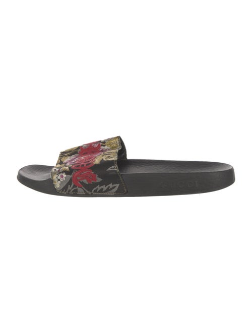 Gucci Pursuit 'Blind For Love' Slides Floral Print Slides