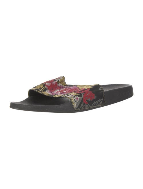 Gucci Pursuit 'Blind For Love' Slides Floral Print Slides