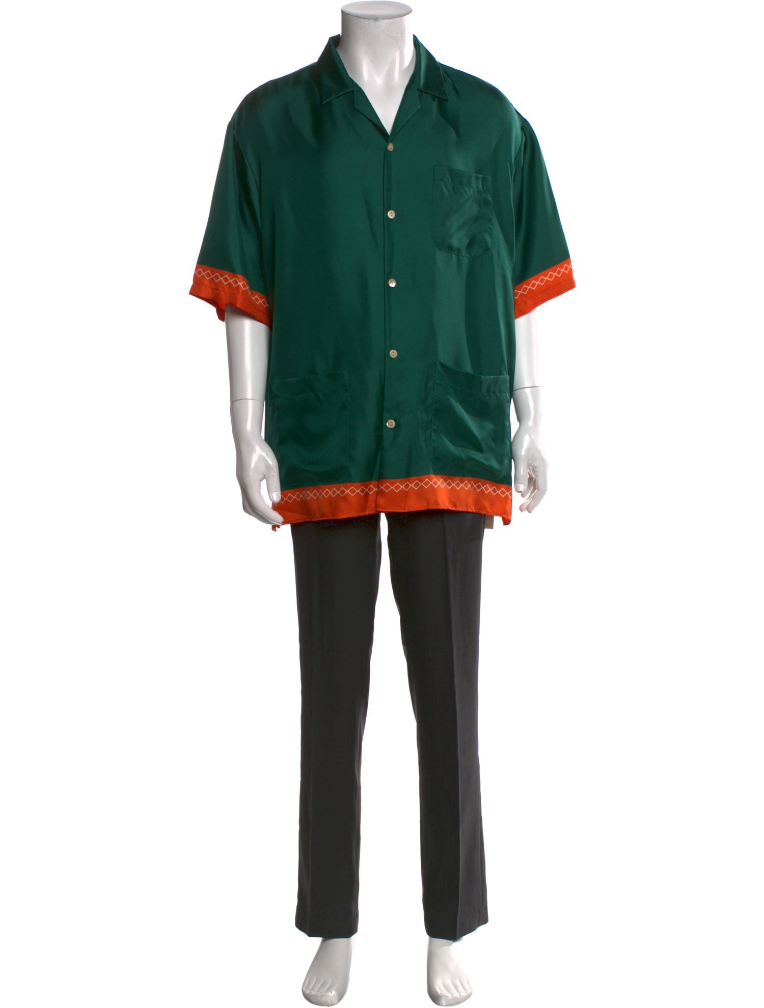 Gucci Web Accent Silk Shirt