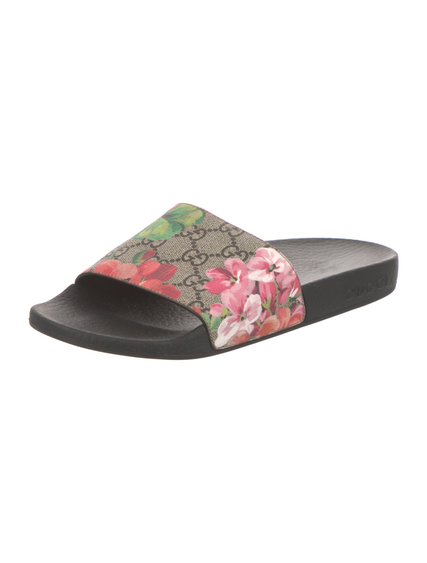 Gucci Flora Print Rubber Slides