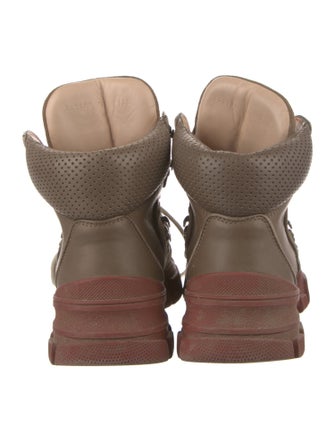 Gucci GG Canvas Leather Wedge Sneakers