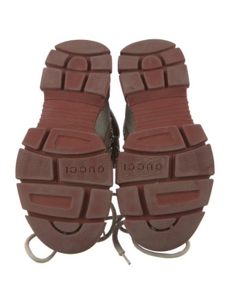 Gucci GG Canvas Leather Wedge Sneakers