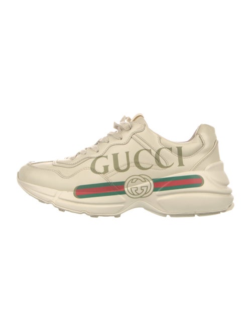 Gucci Web Accent Leather Sneakers