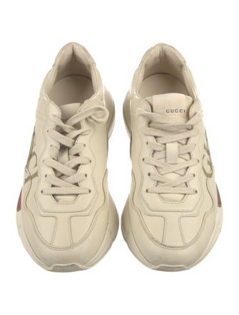 Gucci Web Accent Leather Sneakers