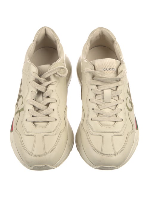 Gucci Web Accent Leather Sneakers