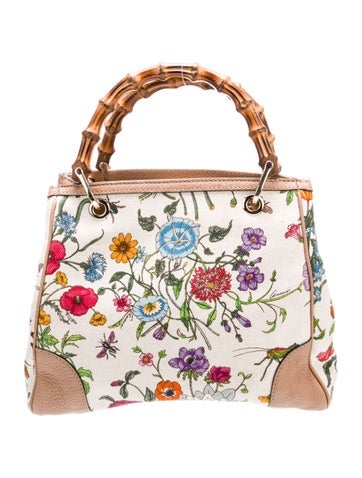 Gucci Totes Flora Bamboo Shopper Small