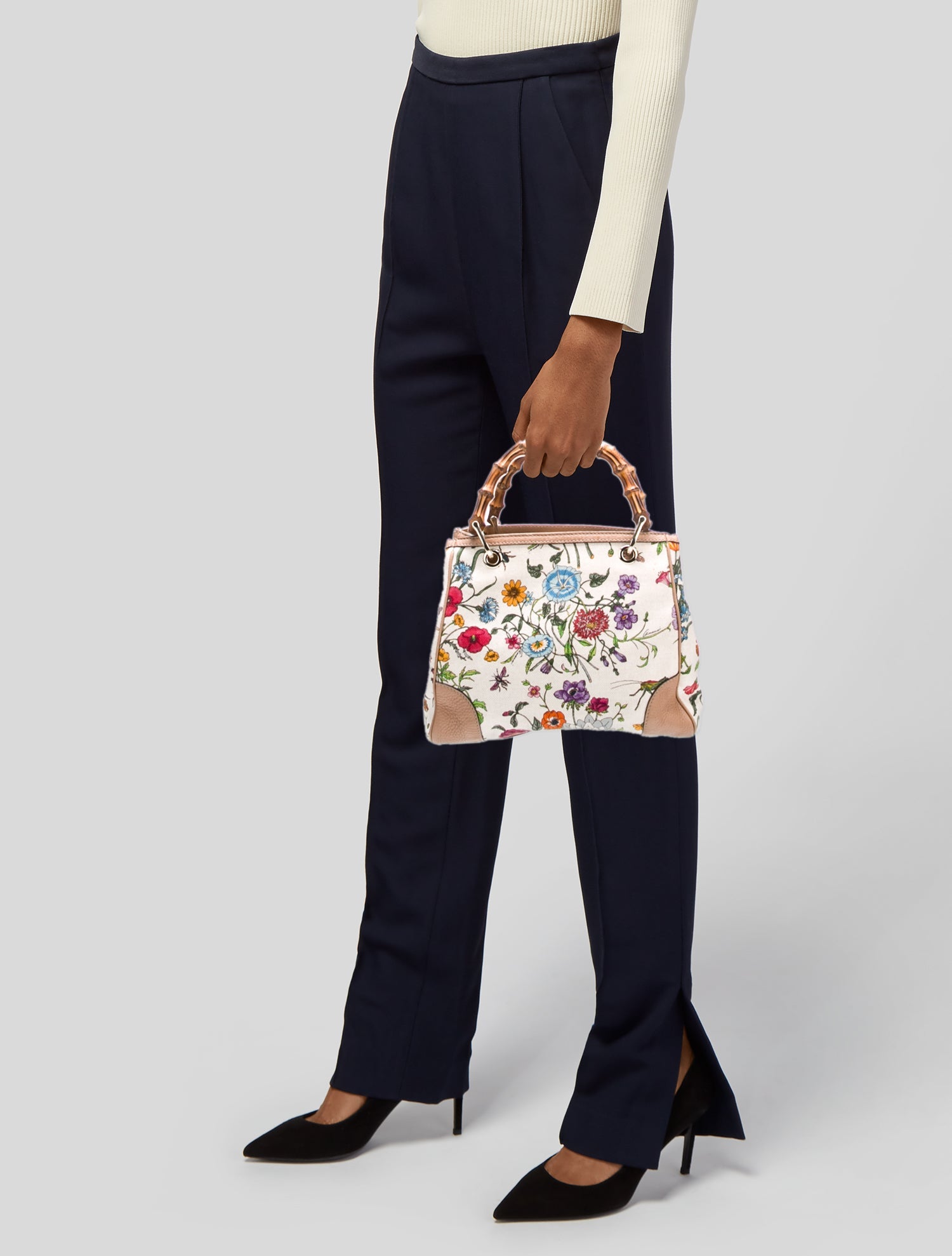 Gucci Flora Bamboo Shopper Small